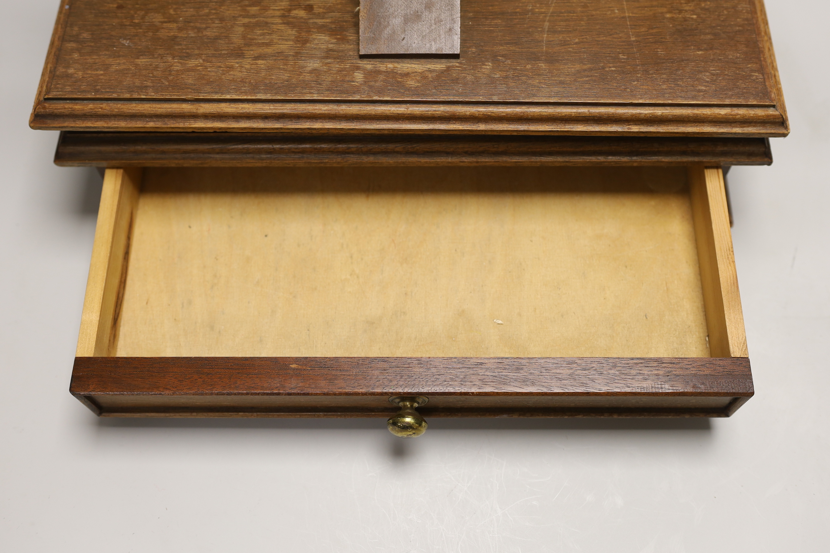 A mahogany and elm book press, 57cm at shortest